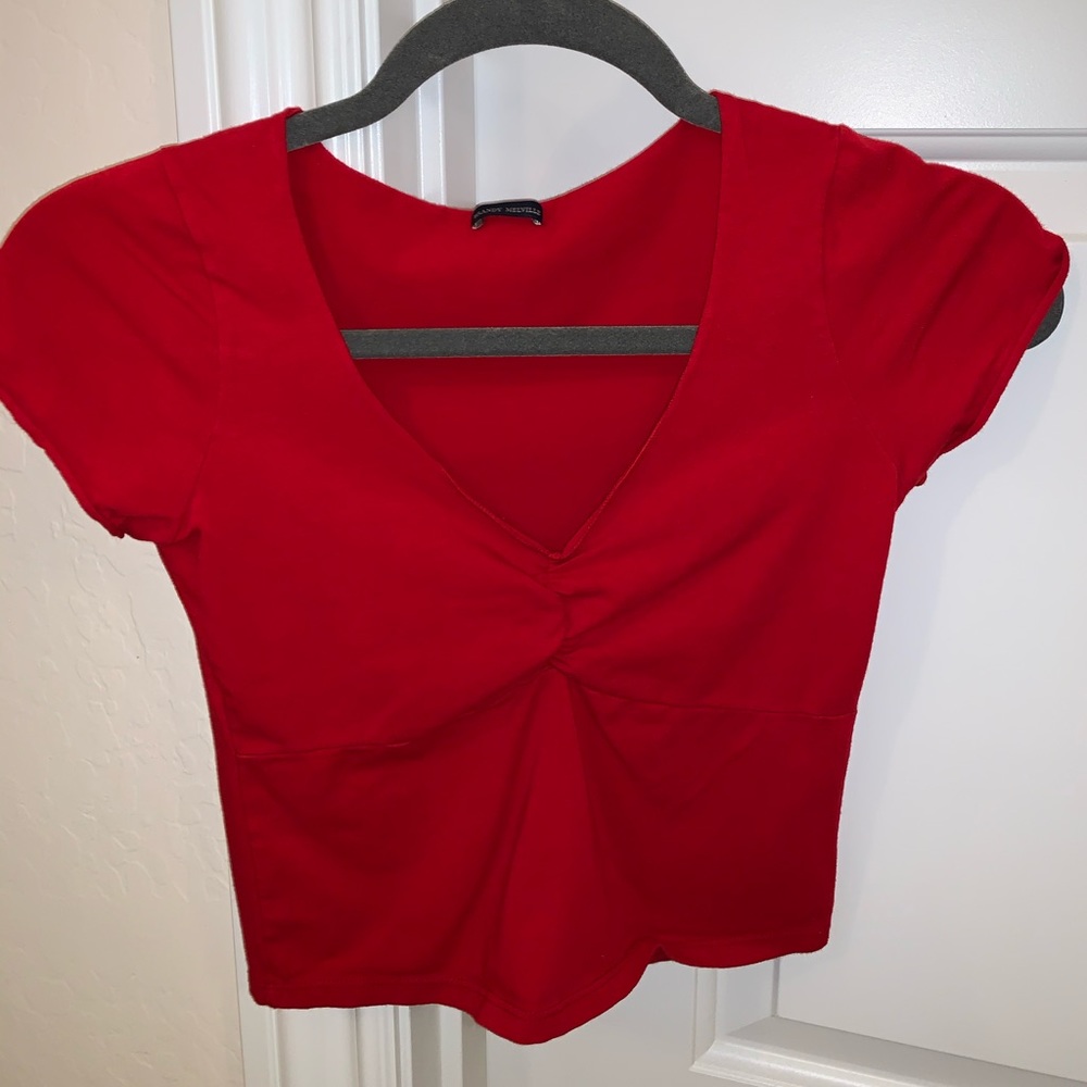 Red crop top